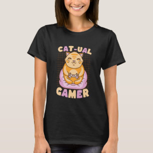 Katzen-Gamer Katze Kawaii Süß Lustig T-Shirt