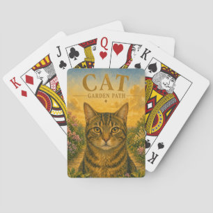 Katzen-Gartenweg-Wildlife Spielkarten