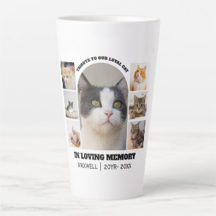Katzen-Gedenkstätte 7 Foto-Collage Haustier-Tribut Milchtasse