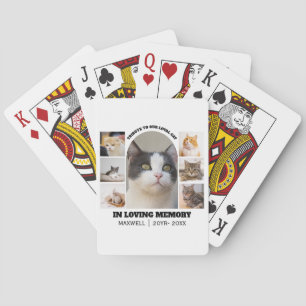 Katzen-Gedenkstätte 7 Foto-Collage Haustier-Tribut Spielkarten
