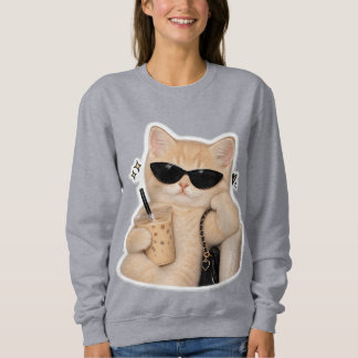 Katzen gedrucktes T-Shirt für Frauen Sweatshirt