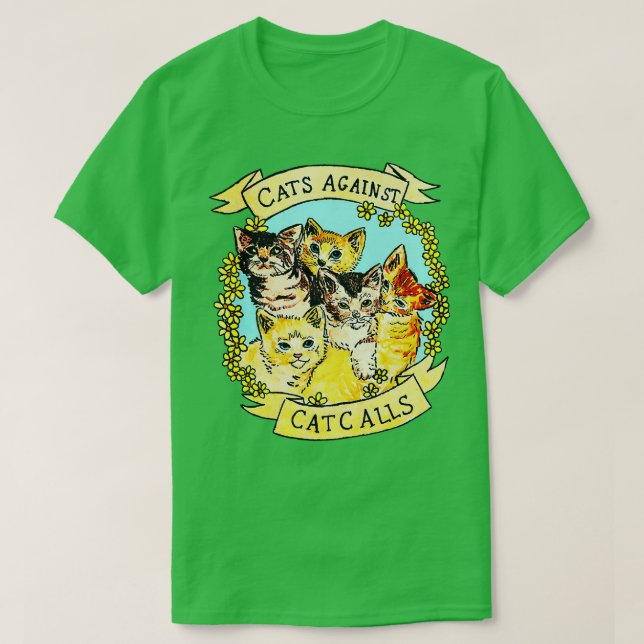 Katzen gegen Cat Calls V T-Shirt (Design vorne)