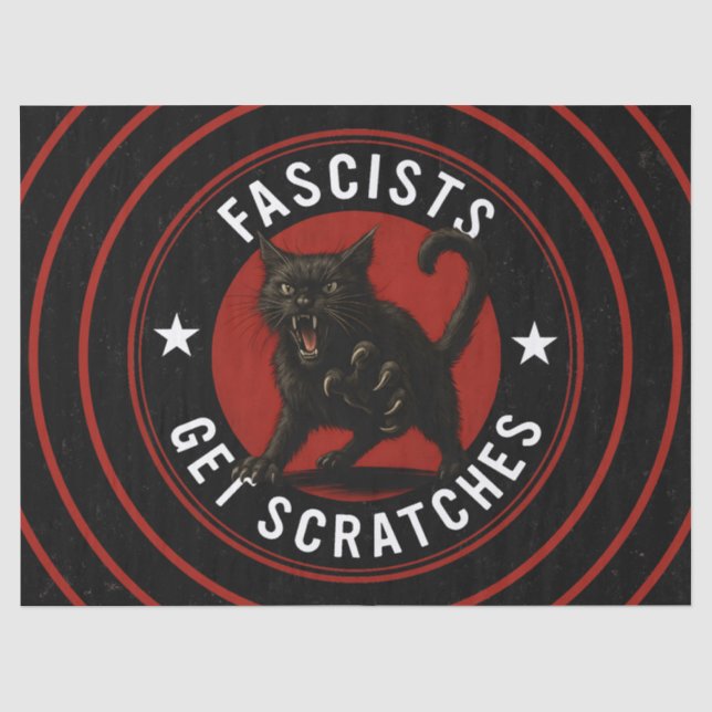 Katzen gegen Faschisten Seidenpapier (Vorderseite)