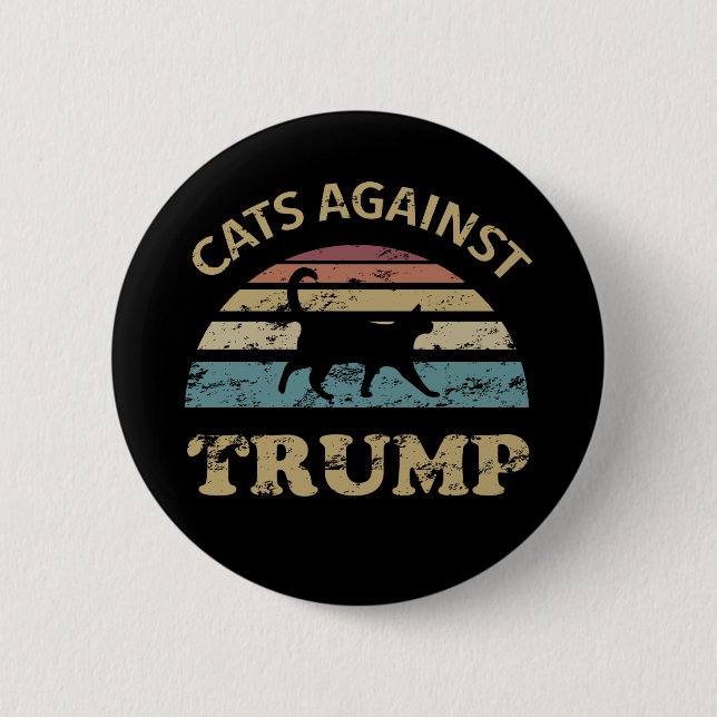Katzen gegen Trump Button (Vorderseite)