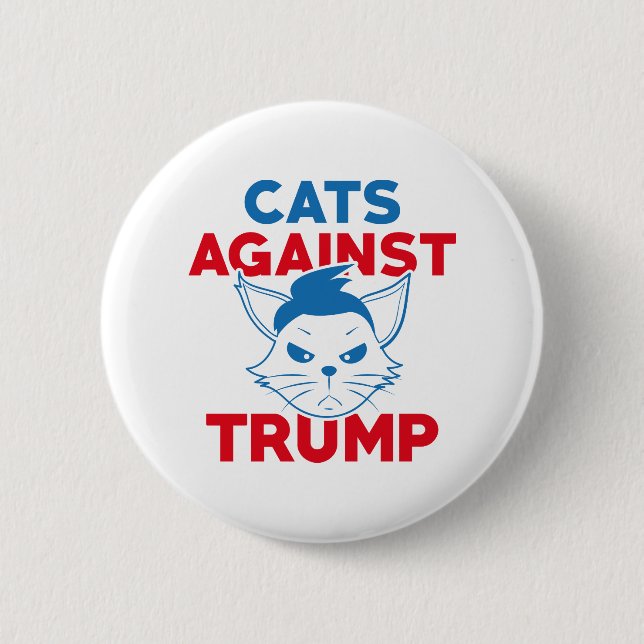 Katzen gegen Trump Button (Vorderseite)