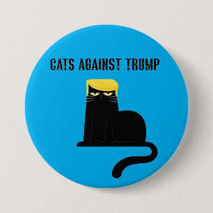 Katzen gegen Trump Button