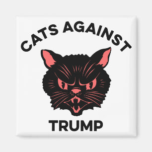 Katzen gegen Trump - Politischer Protest Magnet