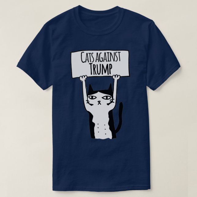 Katzen gegen Trump T-Shirt (Design vorne)