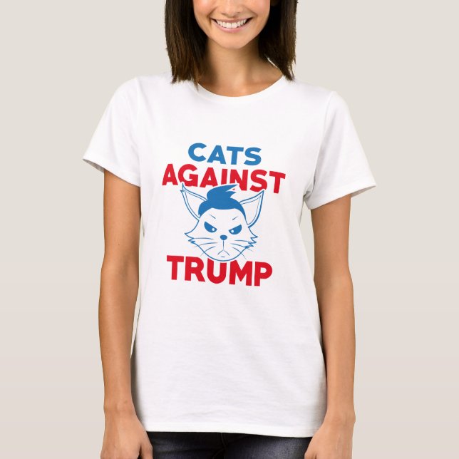 Katzen gegen Trump T-Shirt (Vorderseite)