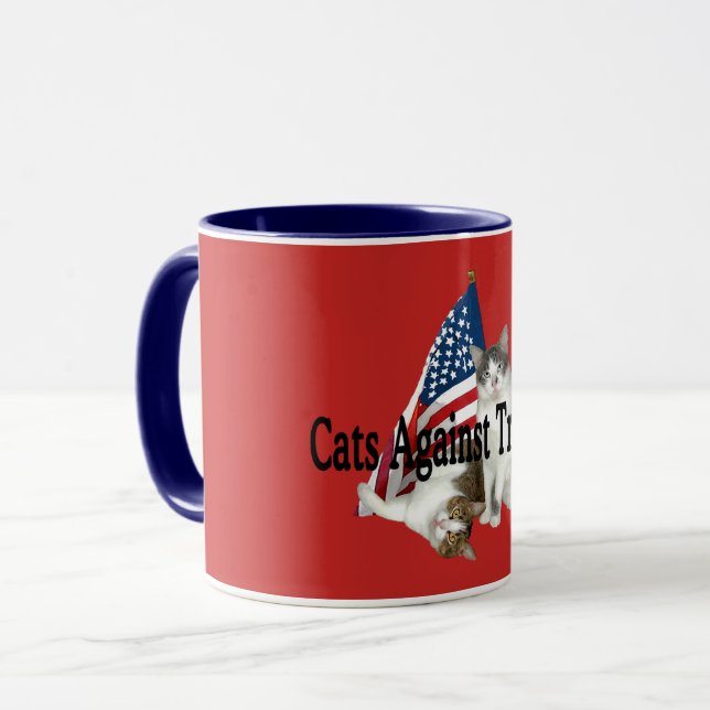 "Katzen gegen Trumpf" Tasse (Vorderseite Links)