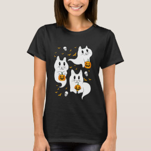Katzen-Geist Halloween-Kostüm Lustiger Geist Boo K T-Shirt