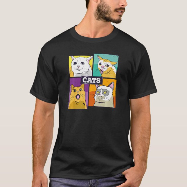 Katzen Gemeine Emotionen von Katzen Niedliche Katz T-Shirt (Vorderseite)