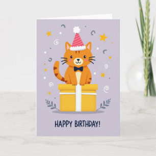 Katzen-Geschenk-Geburtstagskarte Karte