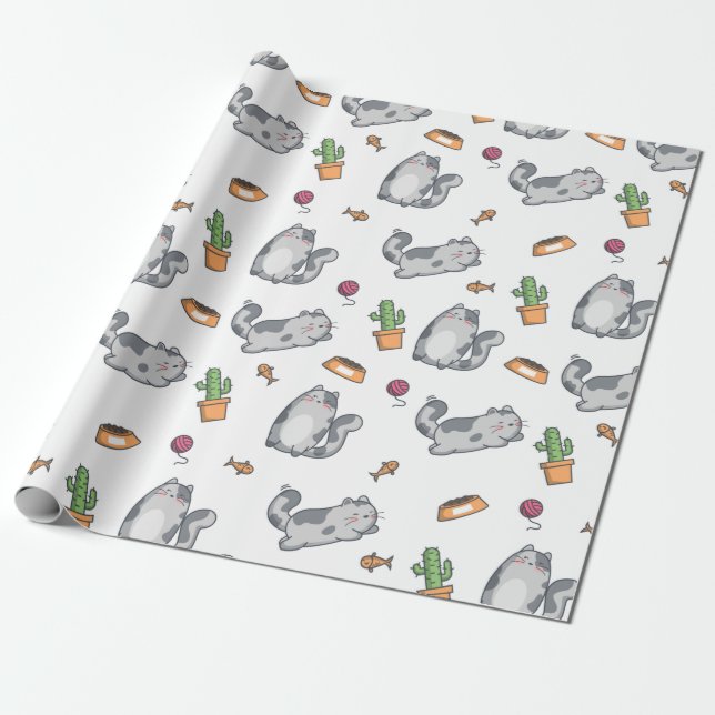Katzen Geschenkpapier (Ungerollt)