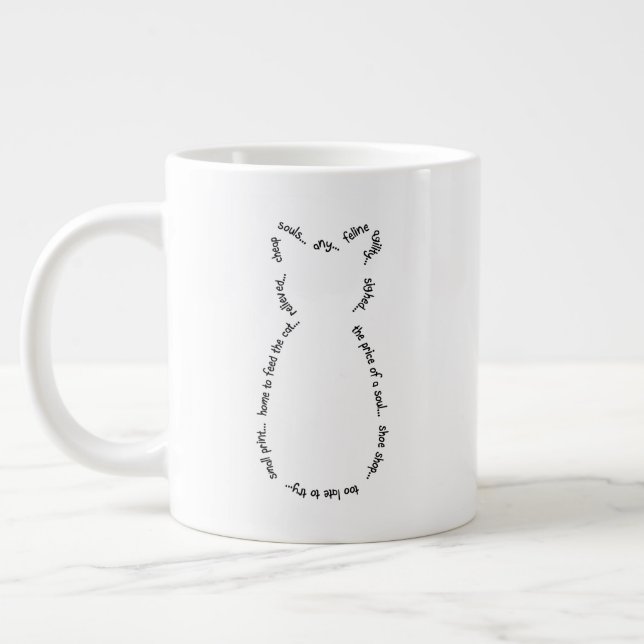 Katzen-Geschichten-Tunnel-bohrwagenTasse Jumbo-Tasse (Links)