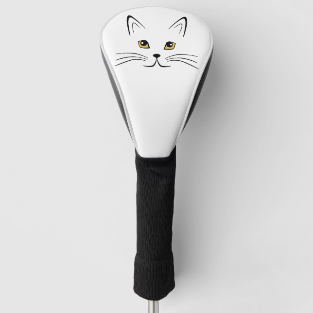 Katzen-Gesicht Golf Headcover (Vorderseite)
