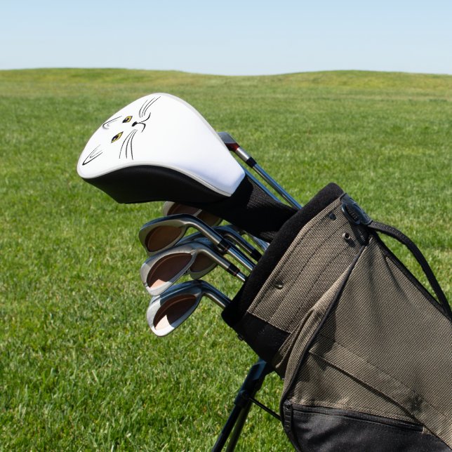 Katzen-Gesicht Golf Headcover (In SItu)