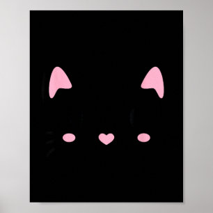 Katzen Gesicht Kätzchen süße Katzen Liebhaber Läch Poster