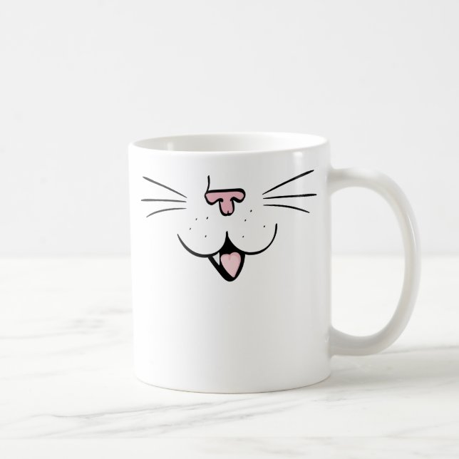 Katzen-Gesicht - linkshändig Kaffeetasse (Rechts)
