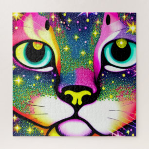 Katzen-Gesicht Nahaufnahme Pop Art Puzzle