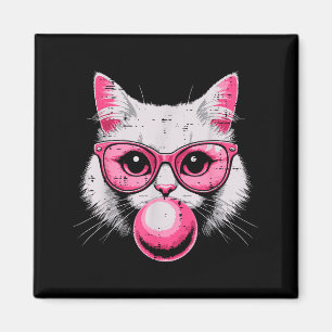 Katzen-Gesicht Nk Gles Bubble Gum Süße Kitty Fraue Magnet