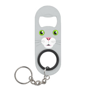 Katzen-Gesicht Schlüsselanhänger Flaschenöffner