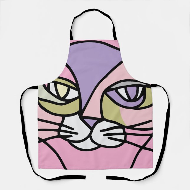 Katzen Gesicht Schürze (Vorderseite)