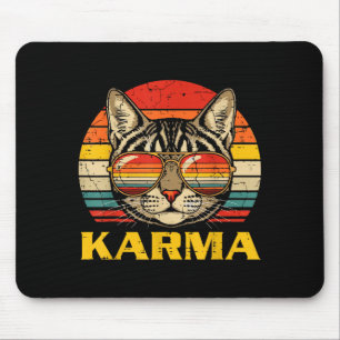 Katzen-Gesicht-Sonnenbrille Karma Lustige Katze Kä Mousepad