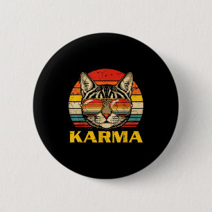 Katzen-Gesicht Sungles Karma Lustige Kätzchen Kitt Button