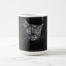 Katzen-Gesicht-Zeichnung von Mark Edward Westerfie Kaffeetasse