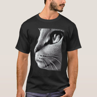 Katzen-Gesichtsgrafik  Tier Haustier  mürrischer K T-Shirt