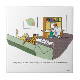 Katzen-Gespräch Fliese