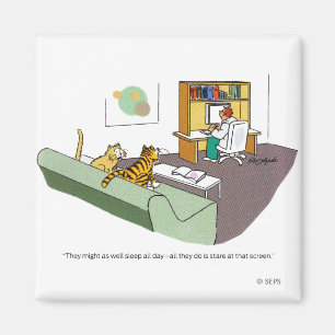 Katzen-Gespräch Magnet