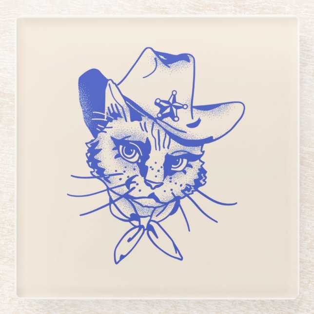 Katzen Glasuntersetzer (Vorderseite)