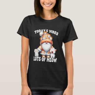 Katzen-Gnom-Grafik und niedliche Katze Lustiger Sp T-Shirt