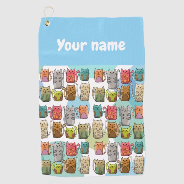 Katzen! Golfhandtuch (Vorderseite)