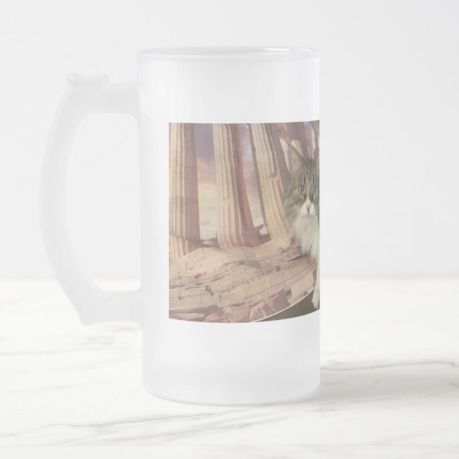 KATZEN GRIECHENLANDS MATTGLAS BIERGLAS (Links)
