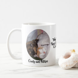 Katzen Größere Liebe Zwei Foto und Namen Kaffeetasse