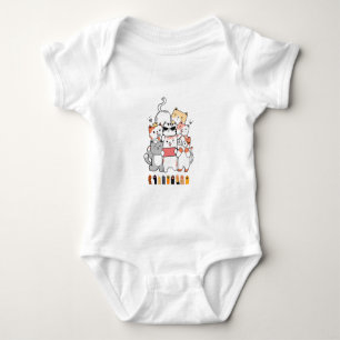 Katzen-Gruppendesign Baby Strampler