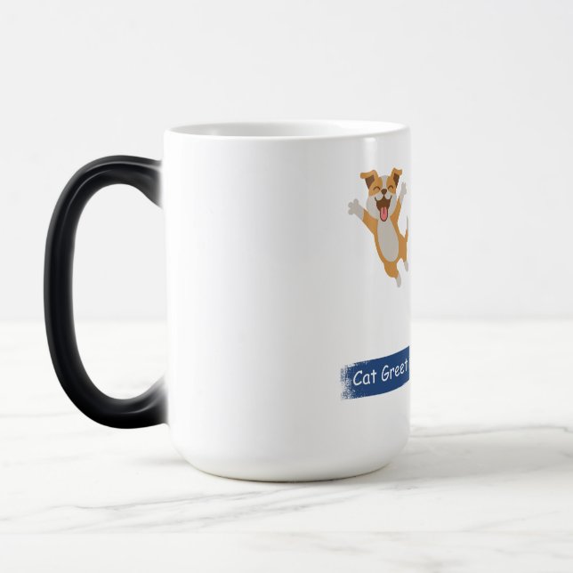 Katzen-Gruß-Morphing-Kaffeetasse Verwandlungstasse (Links)