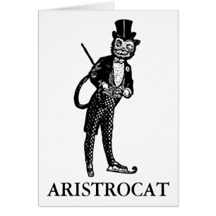 Katzen-Grußkarte im viktorianischen Stil, Aristroc