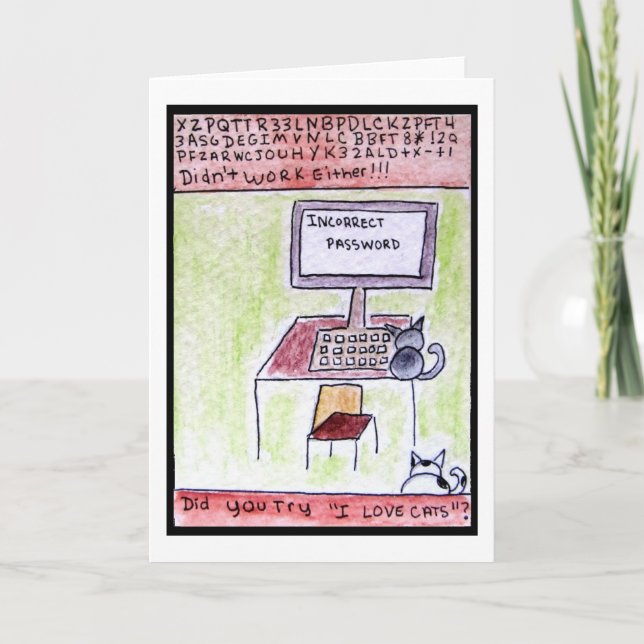 Katzen-Hacker-Karte Karte (Vorderseite)