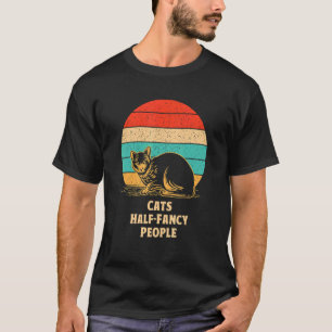 Katzen Halbe Extravagante Leute Katzen Kätzchen Sp T-Shirt