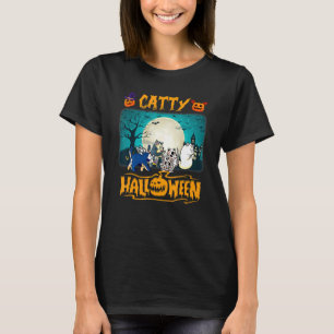 Katzen Halloween-Katze Halloween-Geisterkatze Bek T-Shirt