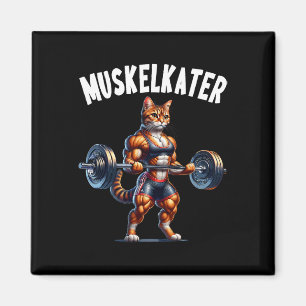 Katzen-Hantel-Design für Bodybuilder Bodybuilding Magnet