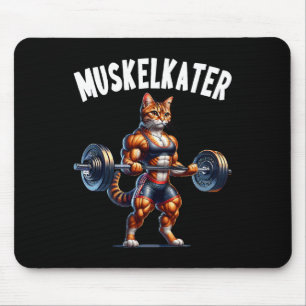 Katzen-Hantel-Design für Bodybuilder Bodybuilding  Mousepad