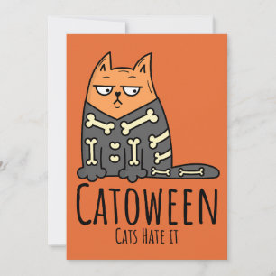 Katzen hassen es - Funny Pet Halloween Einladung