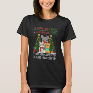 Katzen hässliche Weihnachtsbaum Ornamente 're Gesc T-Shirt