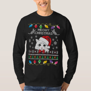 Katzen-hässliche Weihnachtsstrickjacke T-Shirt