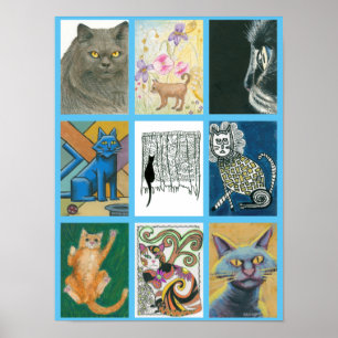 Katzen-Herausforderungs-Plakat Poster